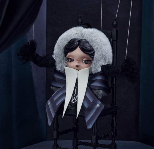 SKULLPANDA × Wednesday Plush (Nevermore Academy Uniform Version)